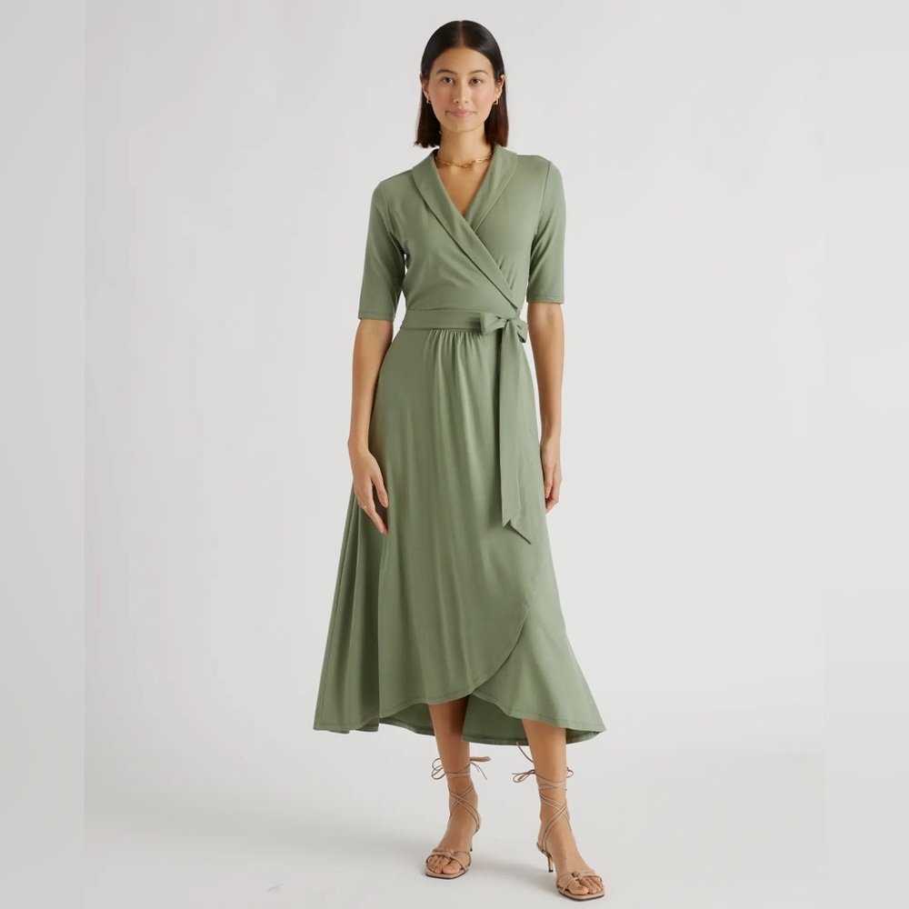 Tencel Jersey Wrap Dress - Quince